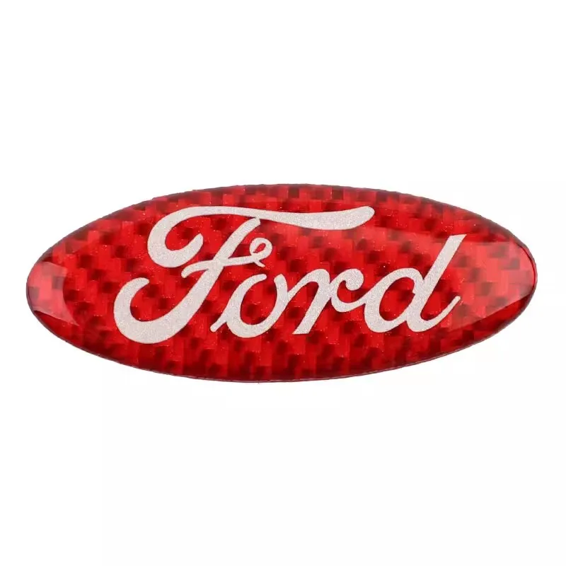 Resin Carbon Fiber Style ST Badge Logo Car Steering Wheel Center Sticker for Ford Focus Mondeo Fiesta Kuga Ranger Fiesta Escort