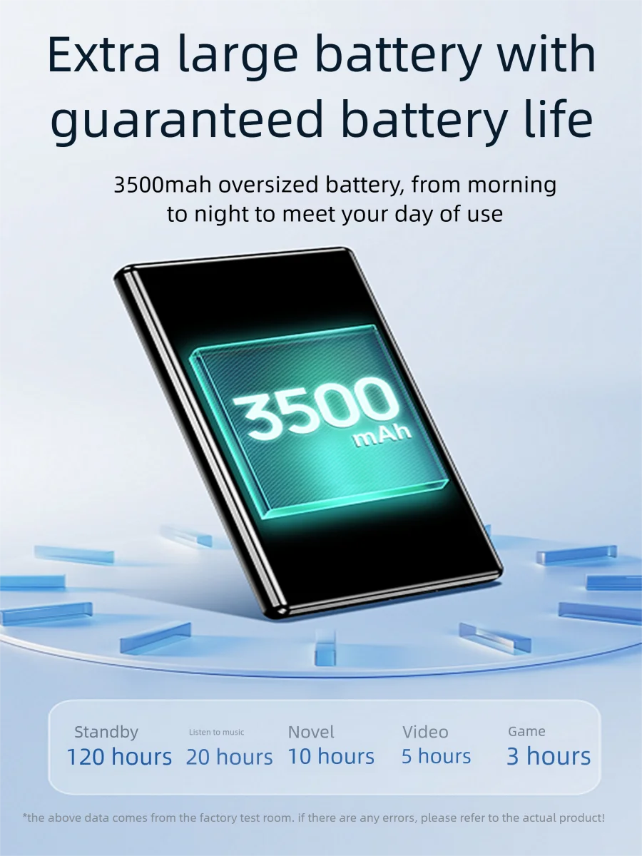 Lettori MP3 e MP4 WiFi Android 13 da 96 GB (64 GB + 32 GB) con touch screen Bluetooth da 5" e registratore vocale con altoparlante, 3 GB di RAM e 32 GB di ROM