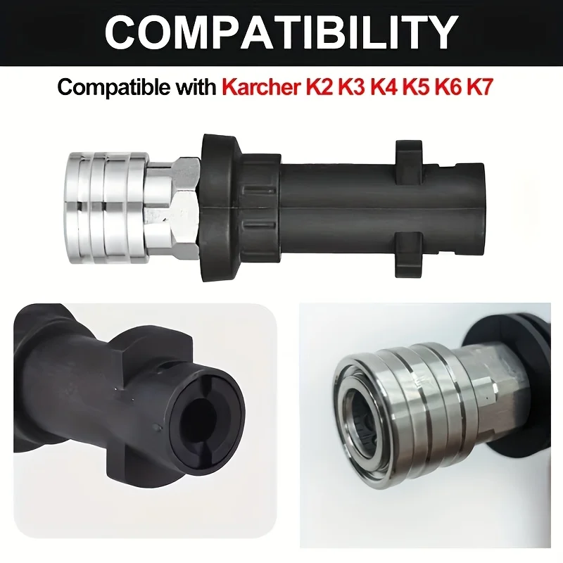 Hochdruckreiniger-Schnellverbinder – 1/4 Zoll Edelstahl-Adapter für Karcher/Lavor/Bosch – Detail 4