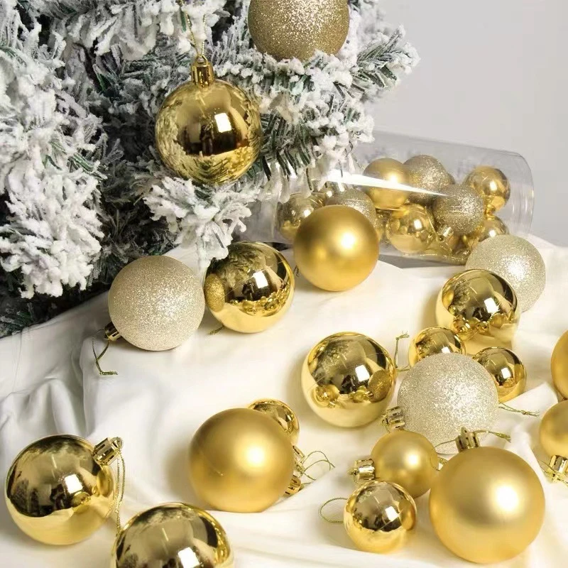 44-teiliges Set 3/6CM Frohe Weihnachten Dekorationskugeln Christbaumanhänger für Heimdekoration Neujahr 2026 Navidad Geschenke Zubehör – Detail 9