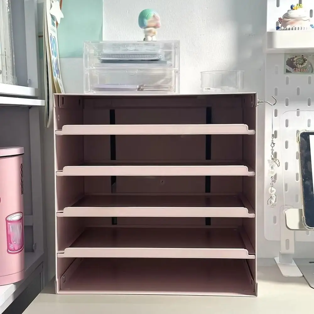 

With Drawer Desk Organizer Multi-functional Letter Tray Storage Box Web Cream Wind A4 Paper File Cabinet Household Use