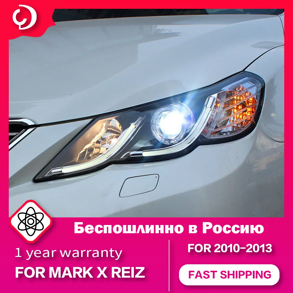 

AKD автостайлинг фары для Toyota Reiz Mark X 2010-2013 светодиодный фары DRL сигнал поворота Светильник проектор автомобильные аксессуары