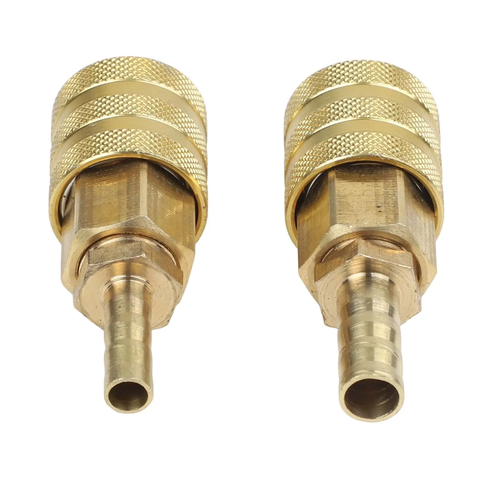 6mm and 8mm Car Tire Valve Clip Pump Quick Connect Inflation Connector with NPT Thread and Anti Slip Knurled Design 2PCS