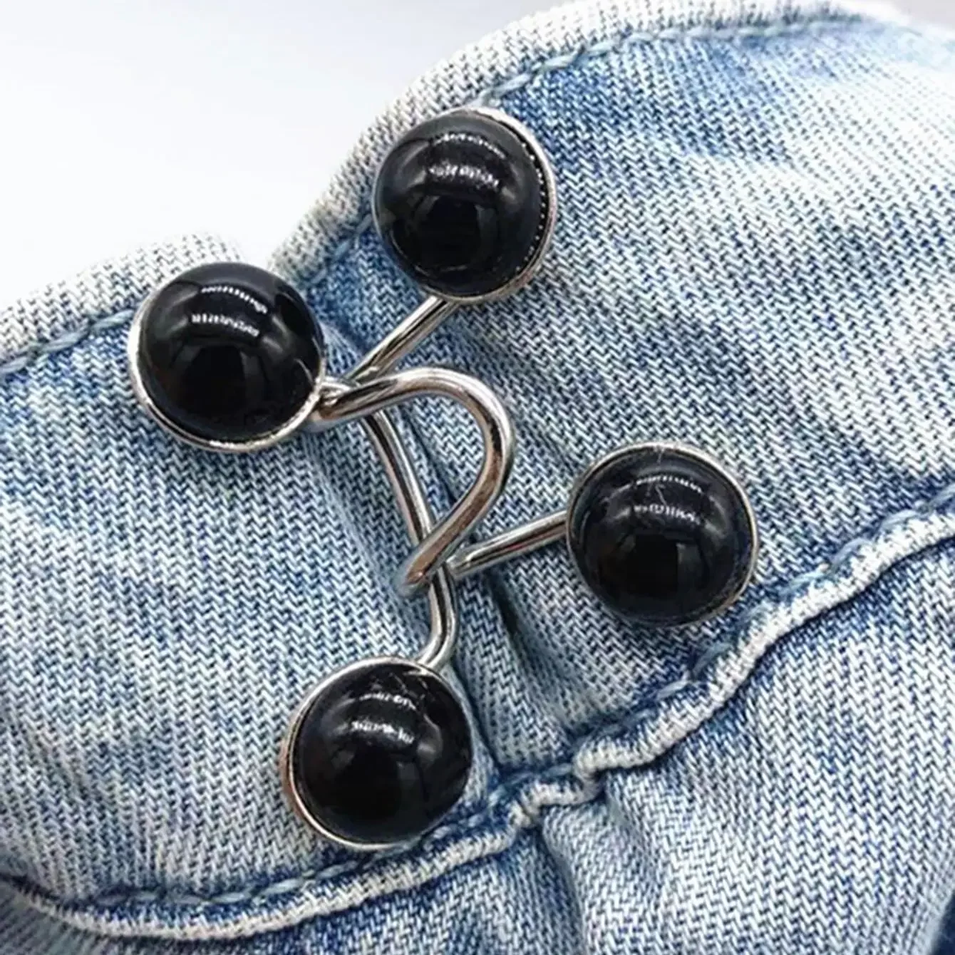 2Sets Women Removable Nail-free Waist Buckle Waist Closing Artifact Invisible Adjustable Detachable Snap Button Pant Accessories