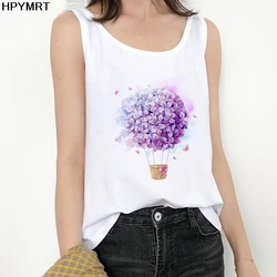 Beautiful flowers Print Sexy 2021 Summer Camisole Vest Tank Tops Tee Tshirts Women Female T-Shirt Sleeveless Harajuku Casual Top