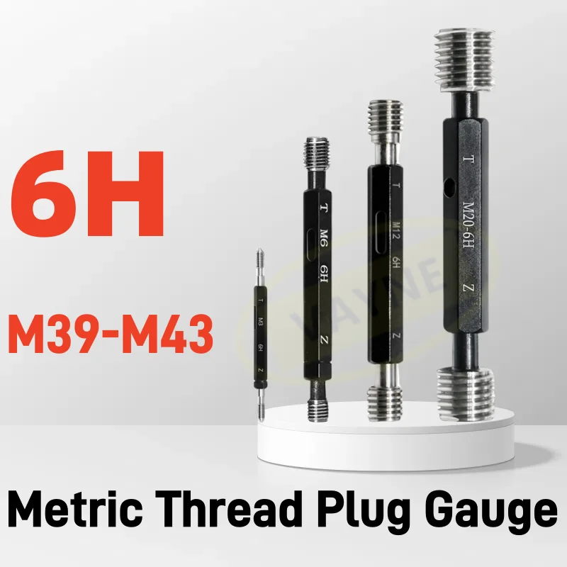 

1pcs 6H M39-M43 Steel Mer-cury Gage Metric Fine Thread Plug Gauge High Quality wholesale M39 M40 M41 M42 M43X0.75 1.5 4.5 X4 3