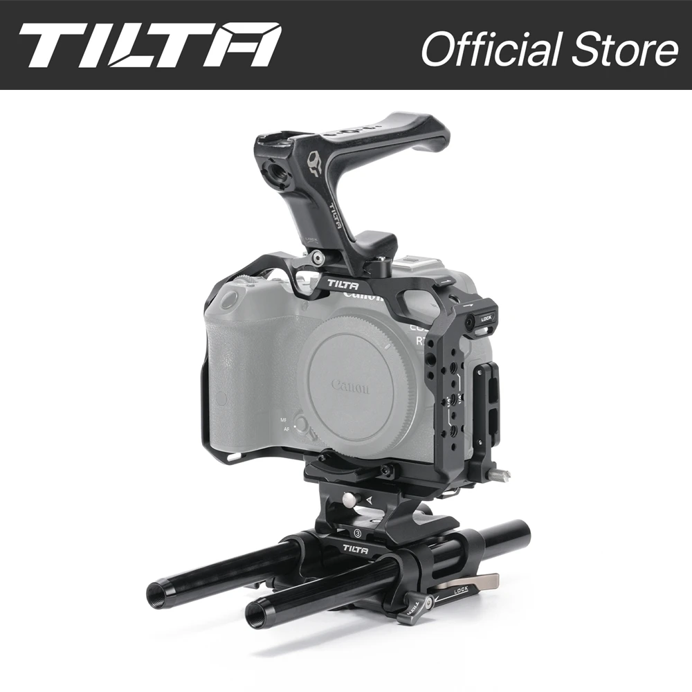 TILTA TA-T59-B-B Full Camera Cage for Canon R7 Pro Kit TA-T59-FCC-B TA-T59-A-B Protective Frame Cold Shoe Mount 1/4