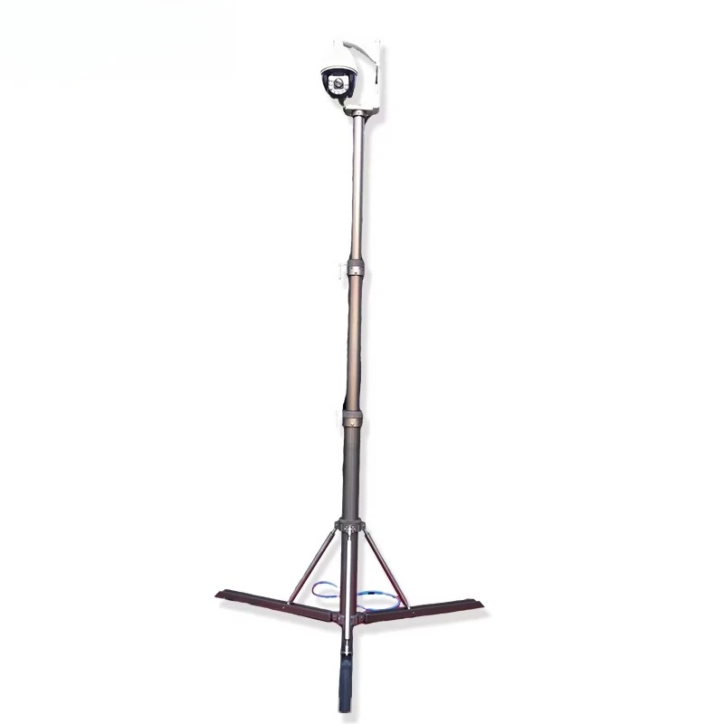 Portable Adjustable Tripod Lifting Mast Camera Bracket for Outdoor Garden Use Customized Height 3m Aluminum Alloy Hard