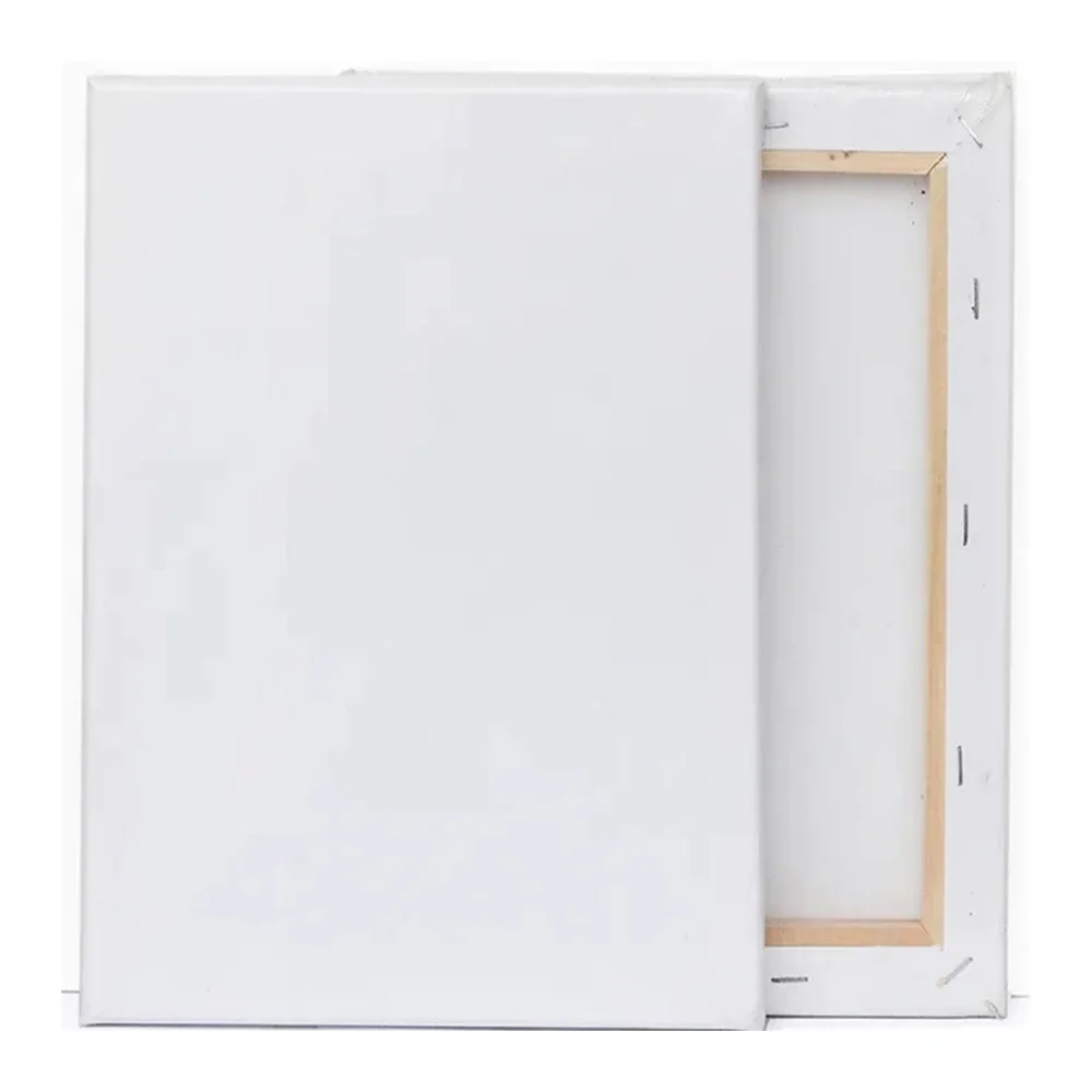 5pcs White Blank Square Artist Canvas Wooden Board Frame Cotton Artist Canvas Boards for Oil Painting Acrylic Watercolor image 3