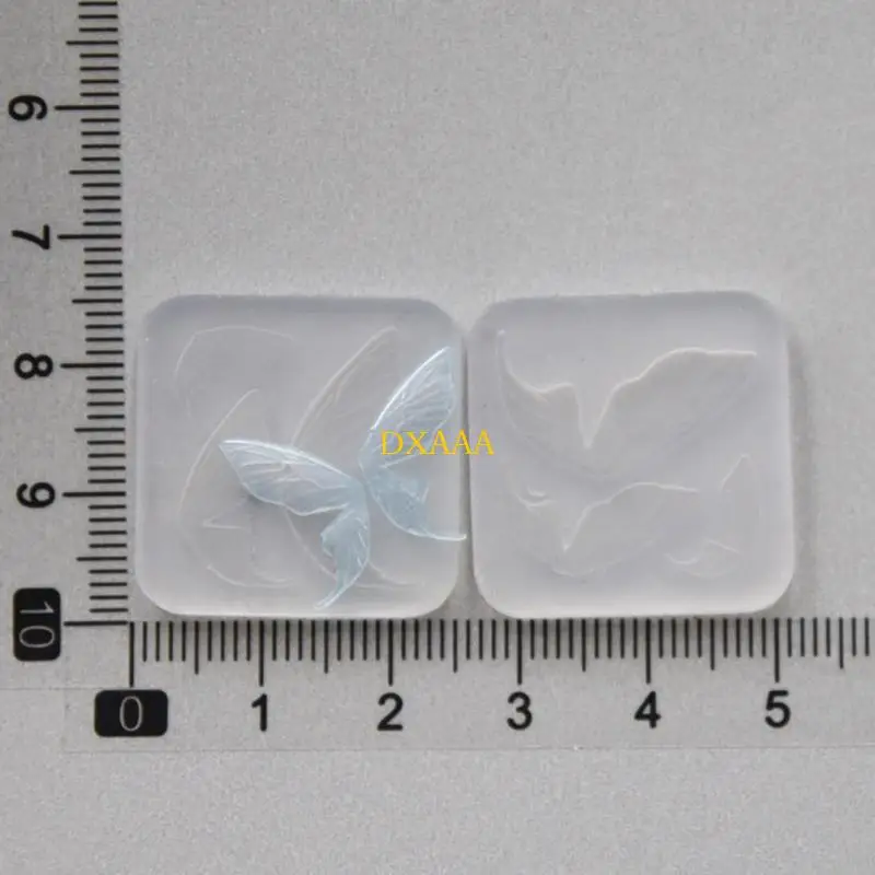 DXAA Butterfly Ear Silicone Mold UV Resin Wing Clay Molds DIY Handmade Pottery Doll Molds Exploy Casting Molds Decor