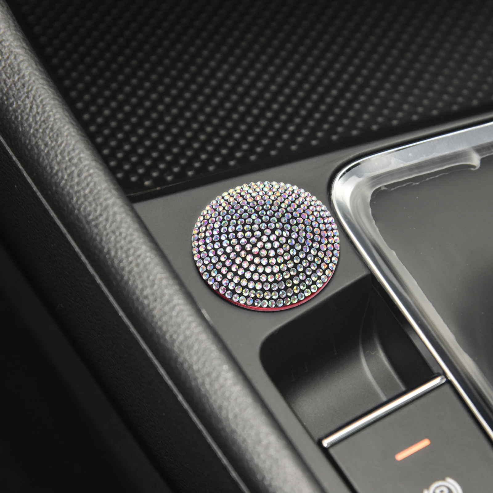 

Bling Push to Start Button Cover Car Accessories Engine Decoration Rhinestone Interior Glamorous Protective Scratch Resistant