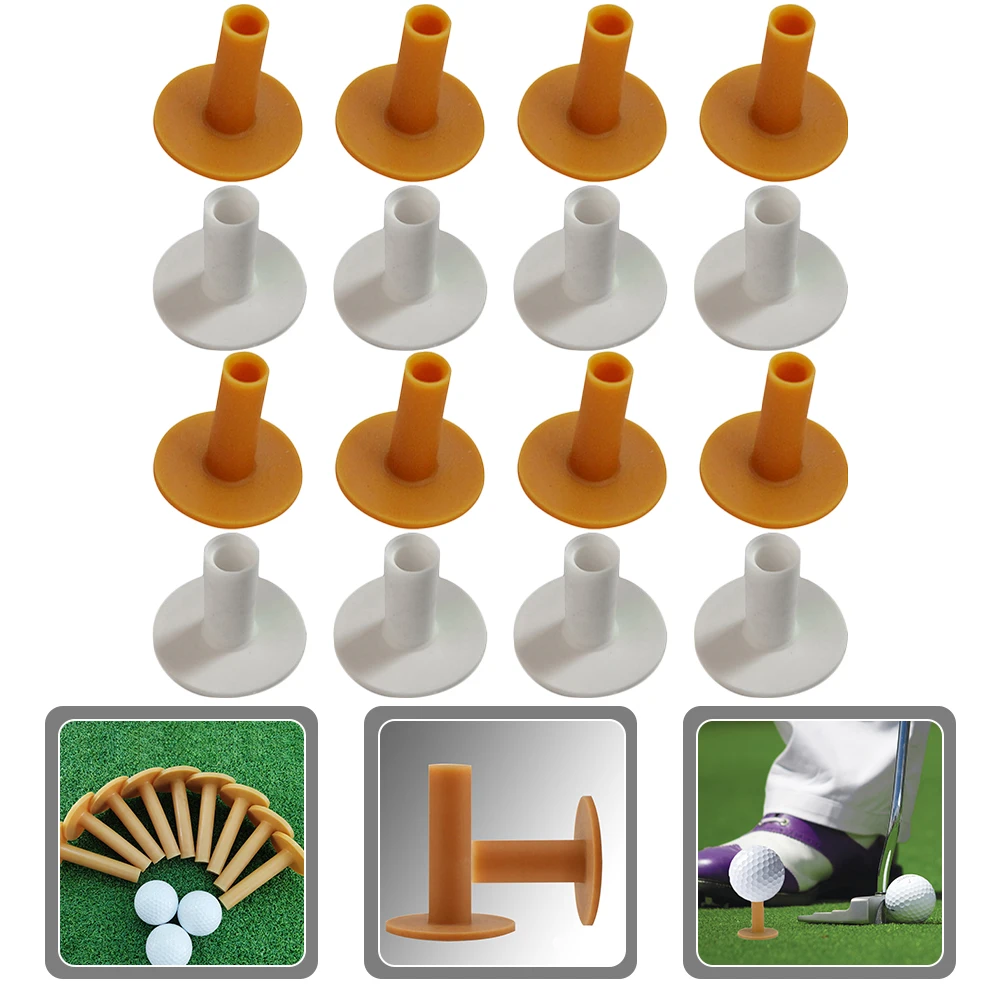 

20pcs Tee Rubber Golf Tees Golf Ball Holder Durable Flexible Tee Driving Range Golfs Supplies Professional Golfer