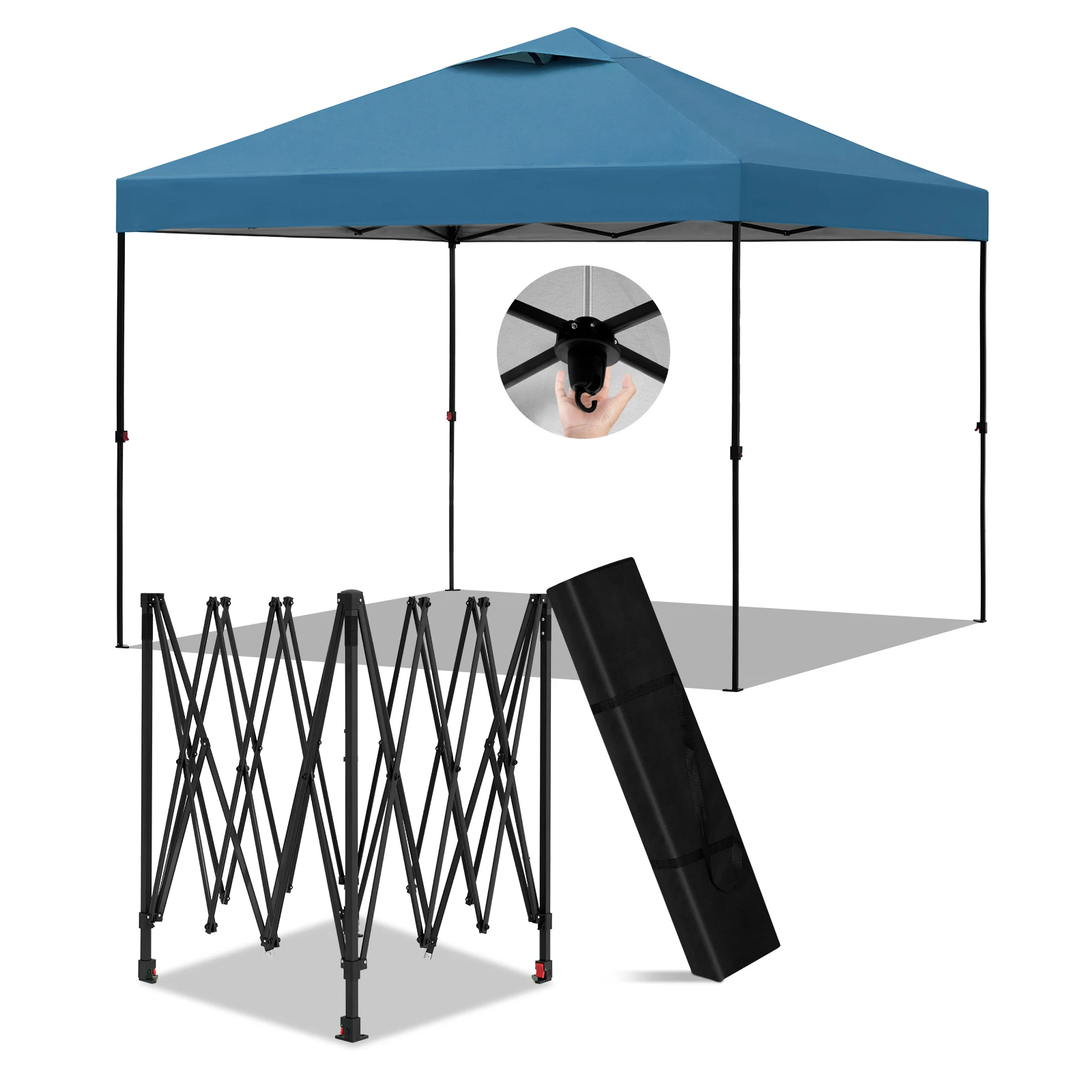 Waterproof Garden Gazebo Oxford Pagoda Tent Pop-Up Folding Event   Gazebo Sun Protection Gazebo on Patio Camping Festival 3x3 m