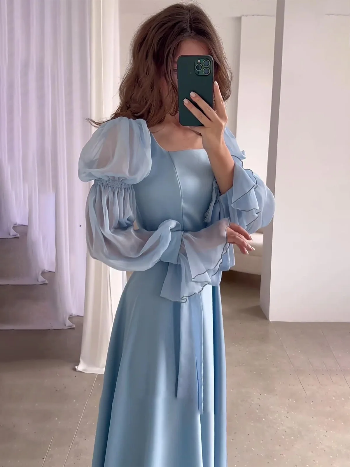 

Высококачественное платье Ele Maid of Dr Sister Gang, женское платье Faion Ensemble, лето 2023, отложной воротник