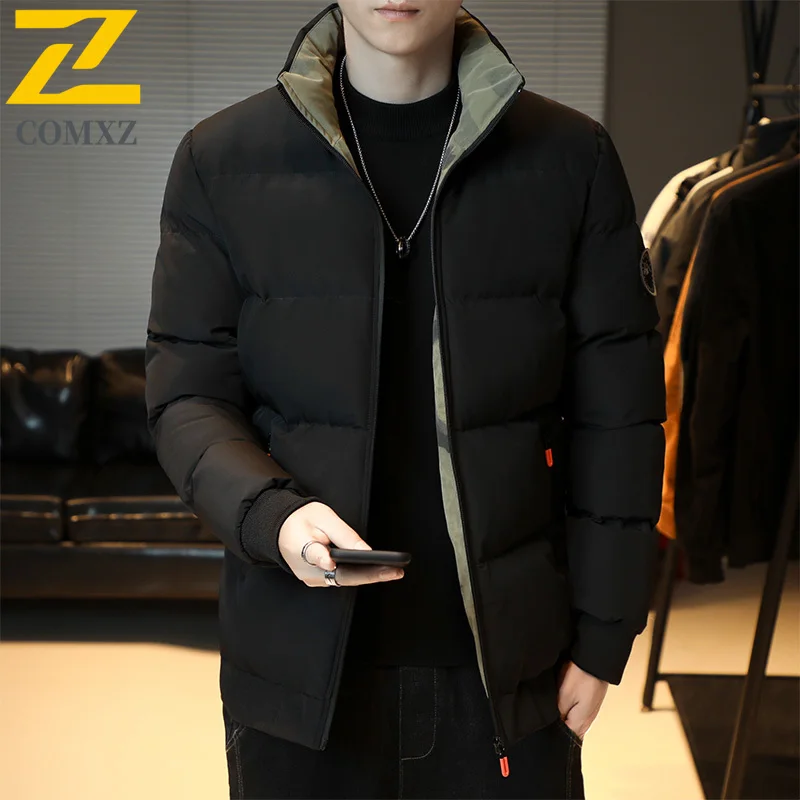 ملابس قطنية عالية الجودة للرجال عصرية متعددة الاستخدامات من القطن السميك عازلة للدفء وياقة واقفة معطف شتوي غير رسمي للخروج #5