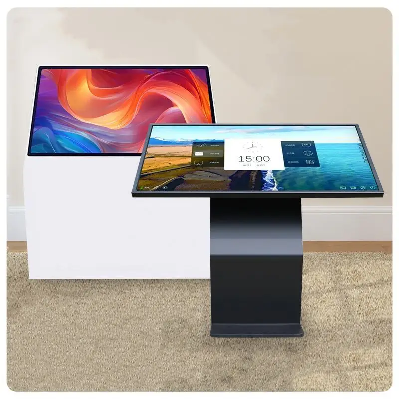 Floor Stand Interactive Kiosk Android System Horizontal Display Interactive Information Touch Screen Tablet Kiosk