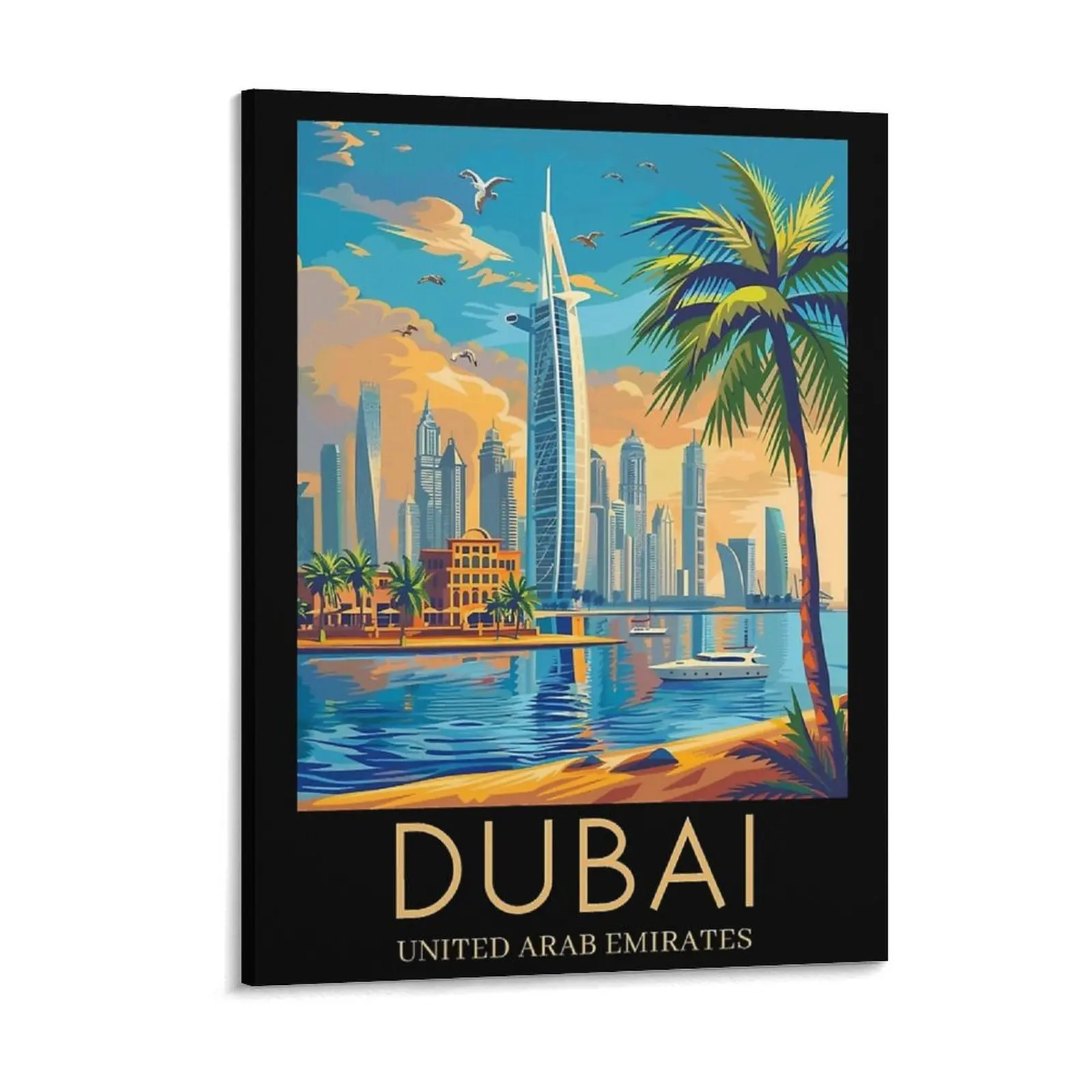 Dubai United Arab Emirates Canvas Paintings Cave Personalized Club Club Bar Design Framed Wall Painting