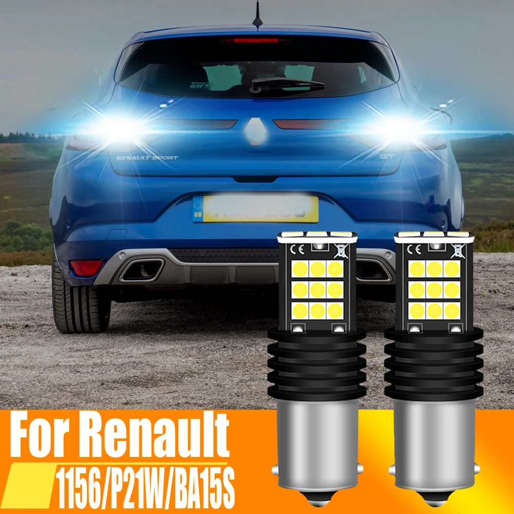 2x P21W LED Back Up Lampe Nebel Birne Rückfahrlicht 7506 BA15S 1156 Canbus Für Renault Megane 3 2 4 Scenic Clio Captur Duster Master