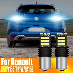 2x P21W LED Back Up Lamp Fog Bulb Reverse Light 7506 BA15S 1156 Canbus For Renault Megane 3 2 4 Scenic Clio Captur Duster Master