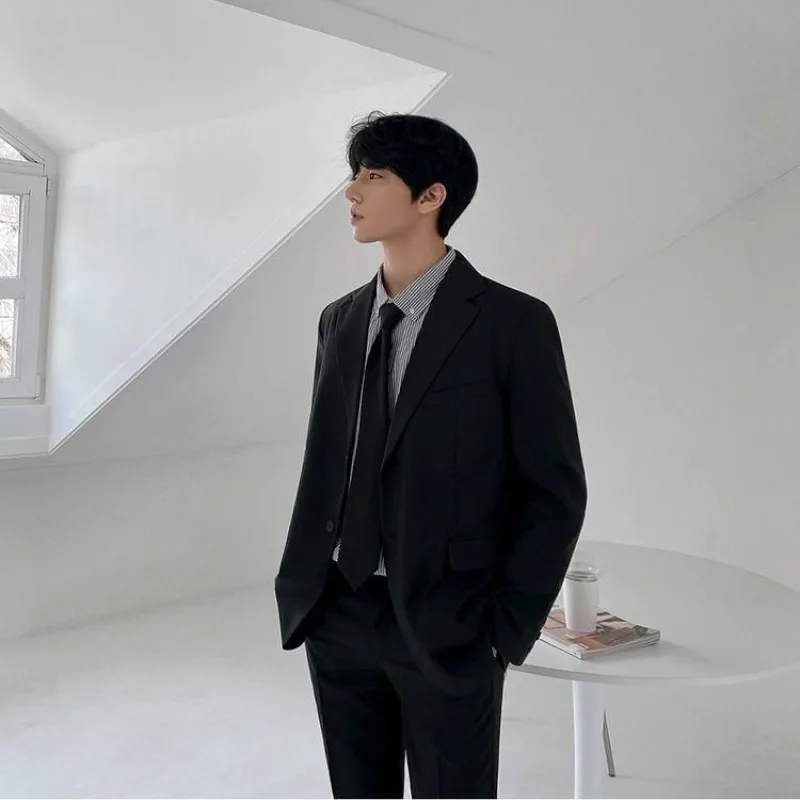 

Летний костюм для подростков: мужской повседневный пиджак, деловой формальный комплект, наряд для выпускного