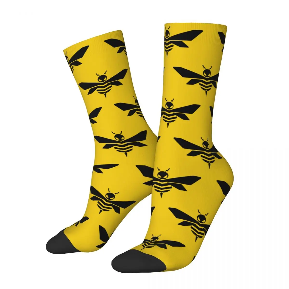 High elasticity polyester fiber 3D printing cosy Unisex Cycling Bee Ya Like Jazz Interesting Four Seasons Socks