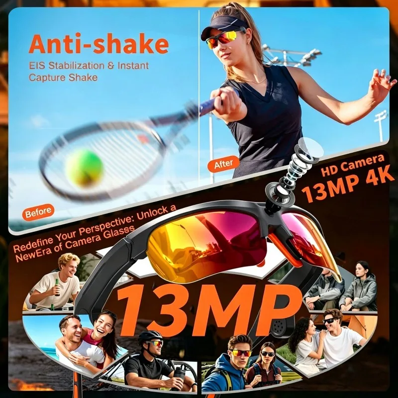 Smart glasses 13 million outdoor sports cycling eye protection EIS smart glasses FOR Sports glasses