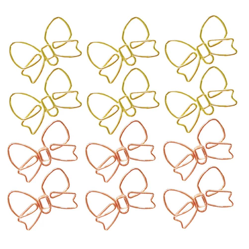 

30pcs Butterfly Knot Paper Clips Cute Bookmark Clips For Women Creative Stationery School Office Home Organizer