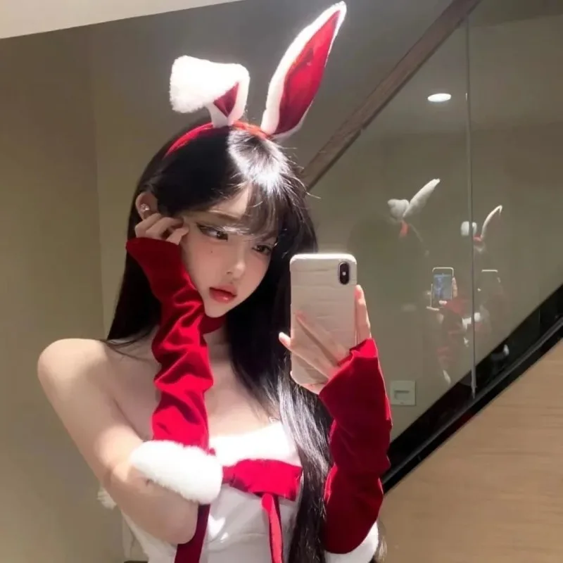 

Рождественские бархатные модные сексуальные длинные перчатки, ожерелье, головные уборы для женщин, клубные перчатки для выпускного вечера, рождественские аксессуары