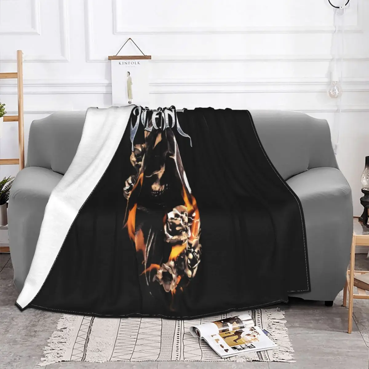 Bullet For My Valentine Black Large Bay Island Adult Design Solid Color Cheap Price Brand New Throw Blanket