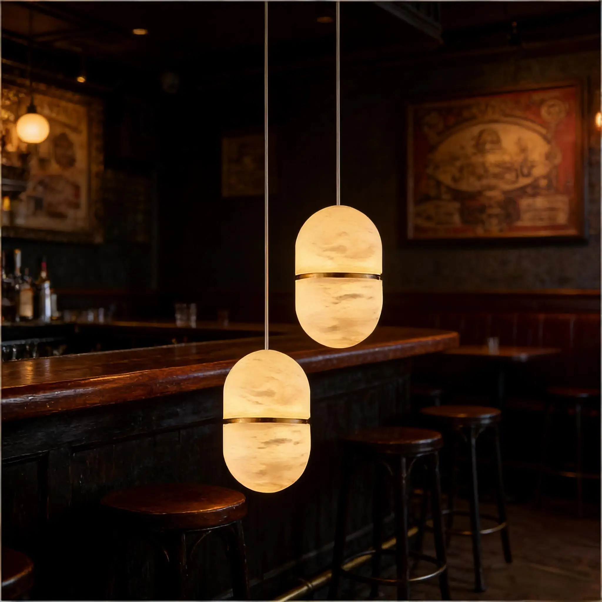 

Beautiful Design Marble Chandelier Dining Lighting Gold Black Bedroom Decoration Bar Lamp