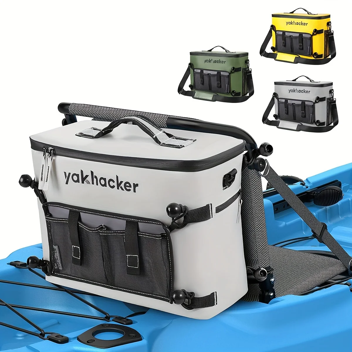 

Kayak Cooler Designed with Lawn-Chair Style Seating, Perfect for Kayaking Trips, Travel, Beach Outings, And Lunch. A Portable Ice Chest for All Your Kayaking Additions