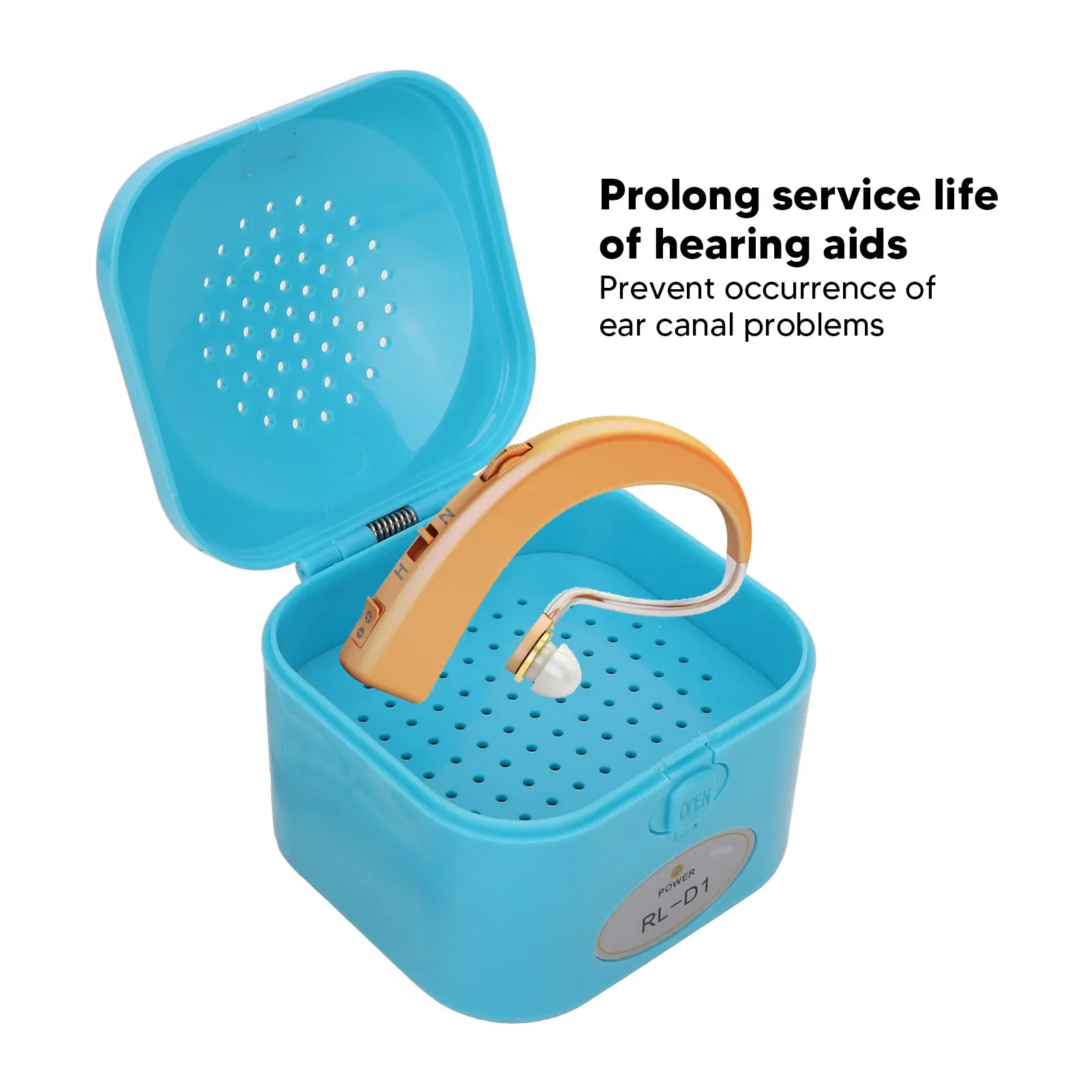 Hearing Aid Dryer Dehumidifier Electronic Constant Temperature Automatic Drying Blue Ear Amplifiers Dehumidifier Accessory