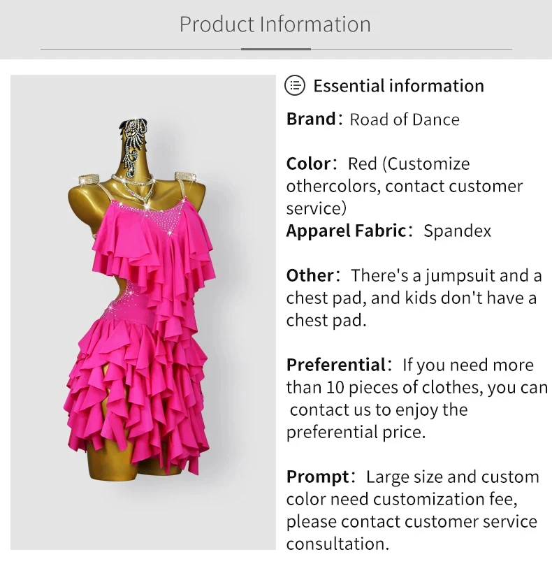 Latein-Tanzkostüm für Mädchen, Sportkleid, Damen-Partykleid, Abendkleid, sexy Anzug, Ballkleid für Frauen, 2026 Partys, Übungskleidung, Bühnen-Samba-Kleidung – Detail 3