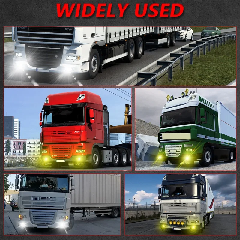 

For Daf Truck For Bright Lens Fog Lamp 3 Inch LED Lighthouse Projector Bifocal Lens HID Bi-Xenon High+ Low
