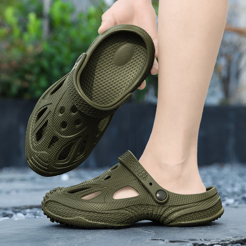 

Мужские новые летние нескользящие универсальные пляжные сандалии и шлепанцы для активного отдыха