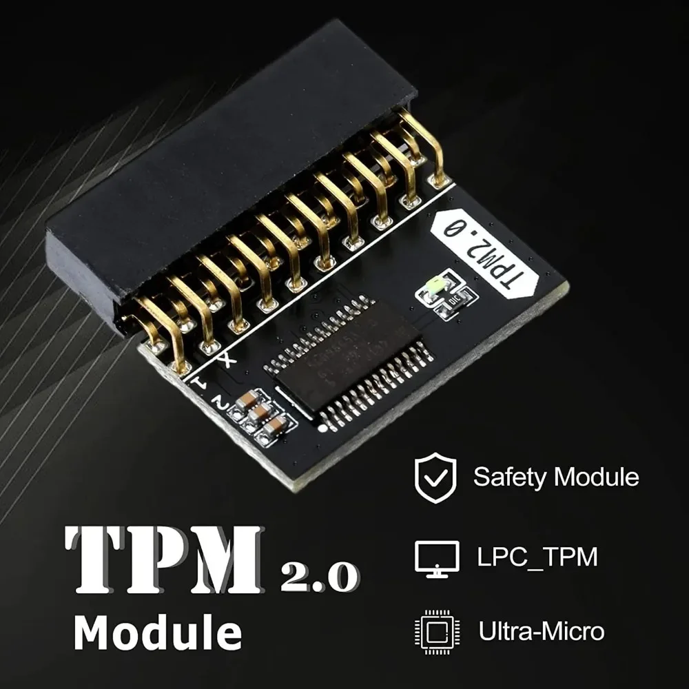 20Pin TPM2.0 Trusted Platform Module, Security Protection Card Compatible with ASUS Gigabyte Motherboard for PC Security Upgrade
