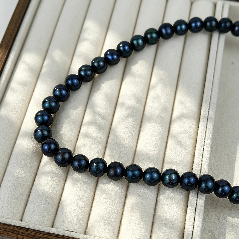 Natural Freshwater Pearls 9-10mm Round Scattered Beads DIY Handmade Bead String Material Accessories Gift