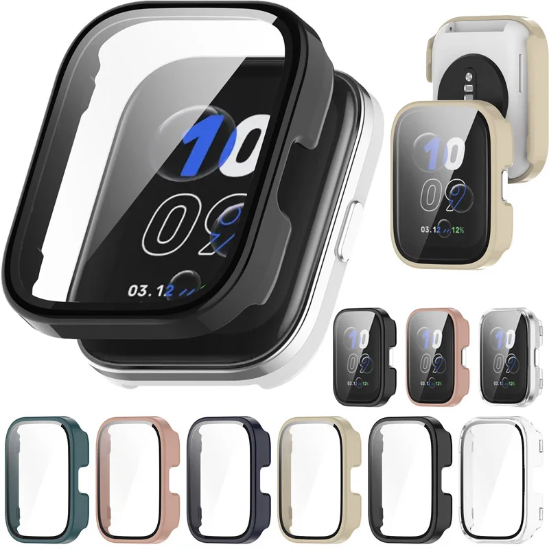 For Amazfit Bip5 Unity PC Case Smart Watch Hard Full Edge Protective Accessories All-around Screen Protector Cover Bumper Shell