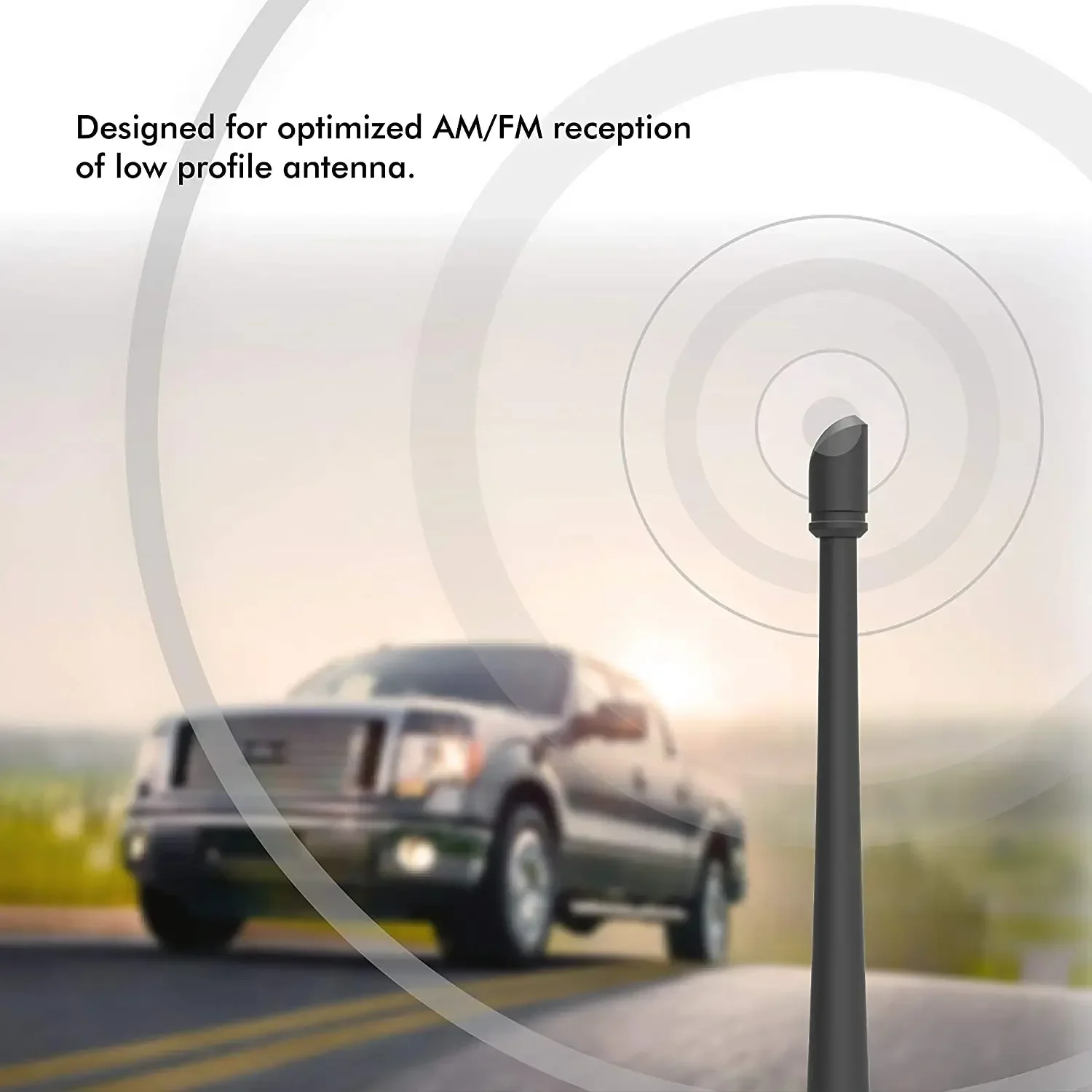 Radio samochodowe FM AM Antena sygnałowa do Ford F150 Jeep Wrangler do Harley Davidson 7 cali Gumowa antena Optymalizowana odbiór FM/AM — zdjęcie 3