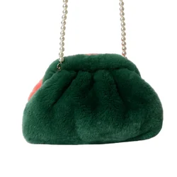 Rabbit Fur Handbags Ladies 2022 New Fashion Exquisite Shopping Bag Casual Ladies Handbag Shoulder Bag