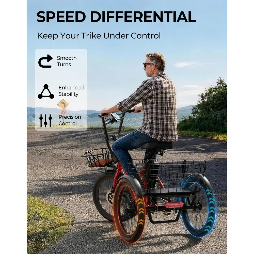 1000W Folding Electric Trike for Adults 20