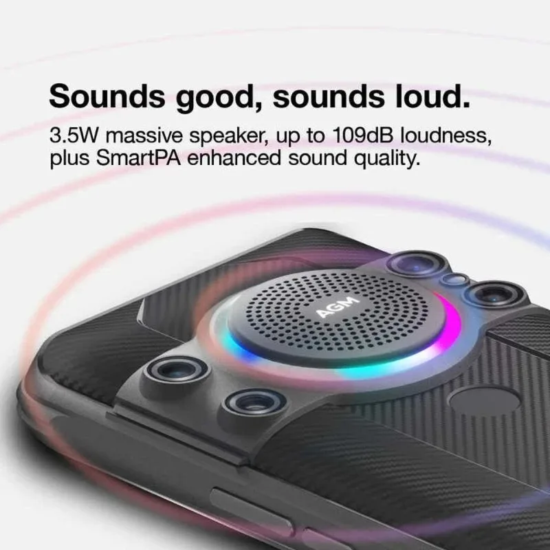 AGM H5PRO Rugged Smartphone 6.52 Inch Android 12 8+128G Storage G85 48MP Rear Camera IP68 Waterproof 7000mAh Battery