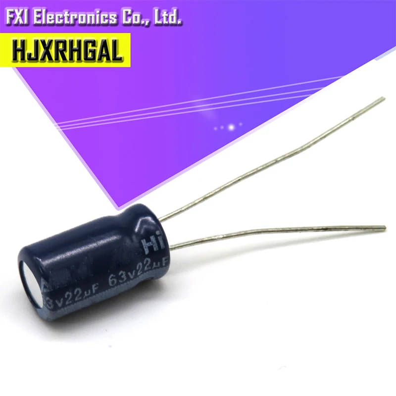 

10PCS 63v22uf 22uf63v 6.3*11 Electrolytic capacitor 63v 22uf 6.3x11