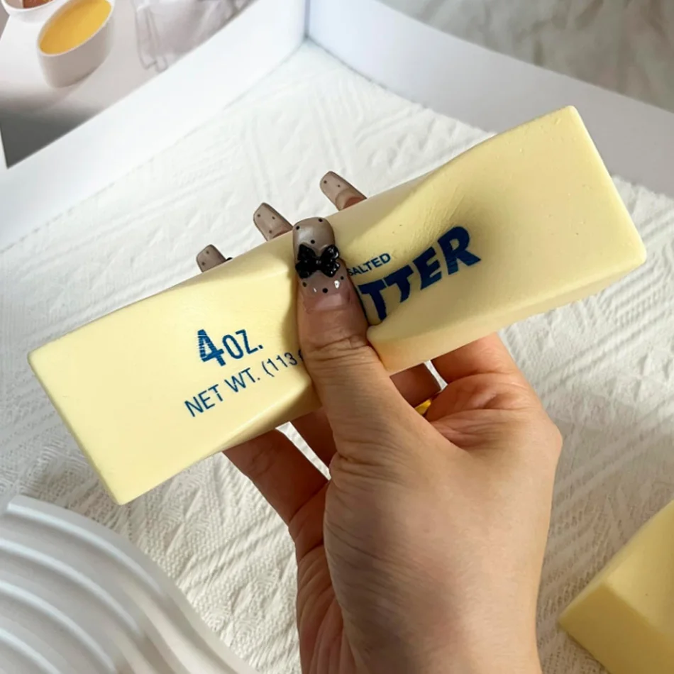 Butter-Squishy Langsam Aufsteigendes Quetschspielzeug, Weicher Dehnbarer Butter-Stick, Sensorisches Fidget-Spielzeug zur Stress- und Angstlinderung