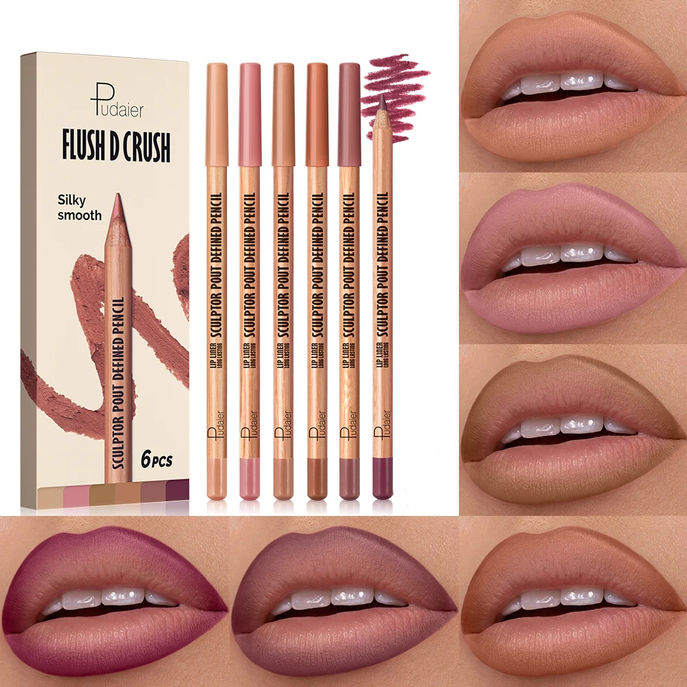 1 set da 6 pezzi: set di penne per labbra in velluto opaco, impermeabili, a lunga durata e che non sbiadiscono, adatto a vari look per il trucco