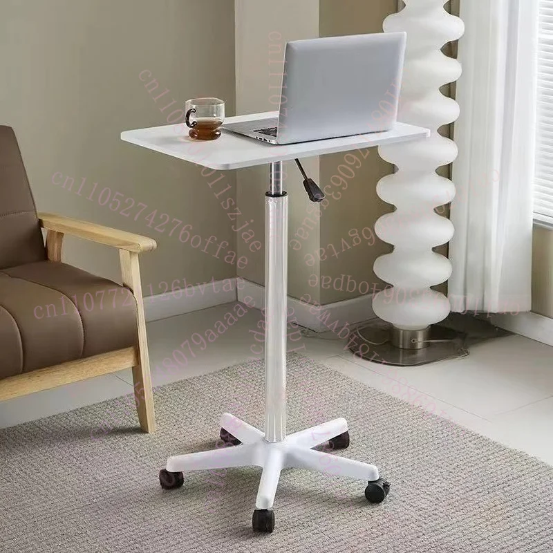 Mobile Height Adjustable Desk with Wheels, Overbed & Standing Laptop Workstation for Home & Live Streaming
