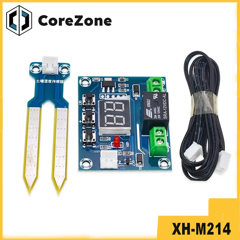 XH-M214 Soil Moisture Controller Module Digital Display Flower Pot Digital Display Automatic Watering Flowers Sprinkler