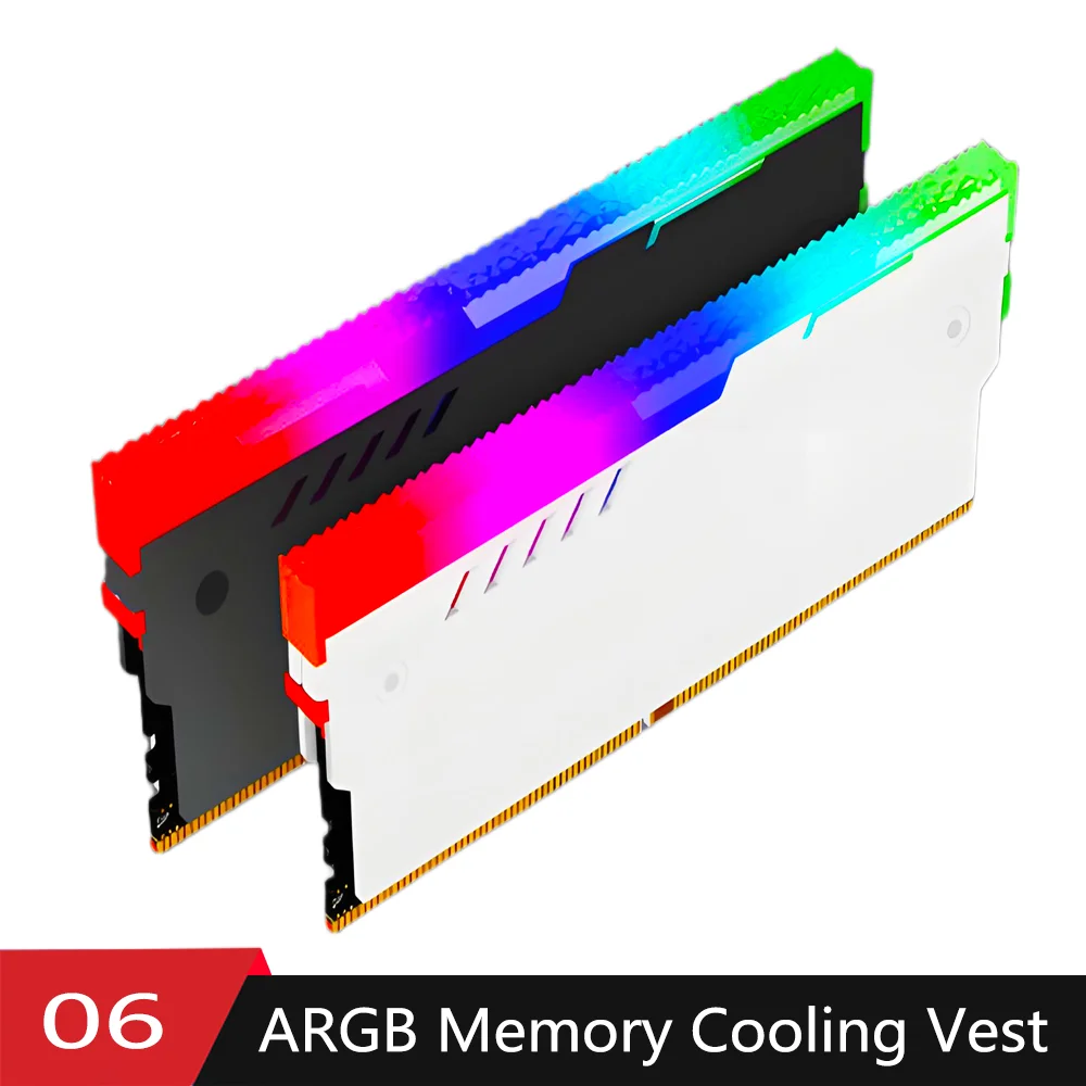RAM Cooler 5V 3PIN ARGB Cooler Addressable Cooling Vest Cooler Heat Sink For DDR2 DDR3 DDR4 DDR5 Desktop Memory