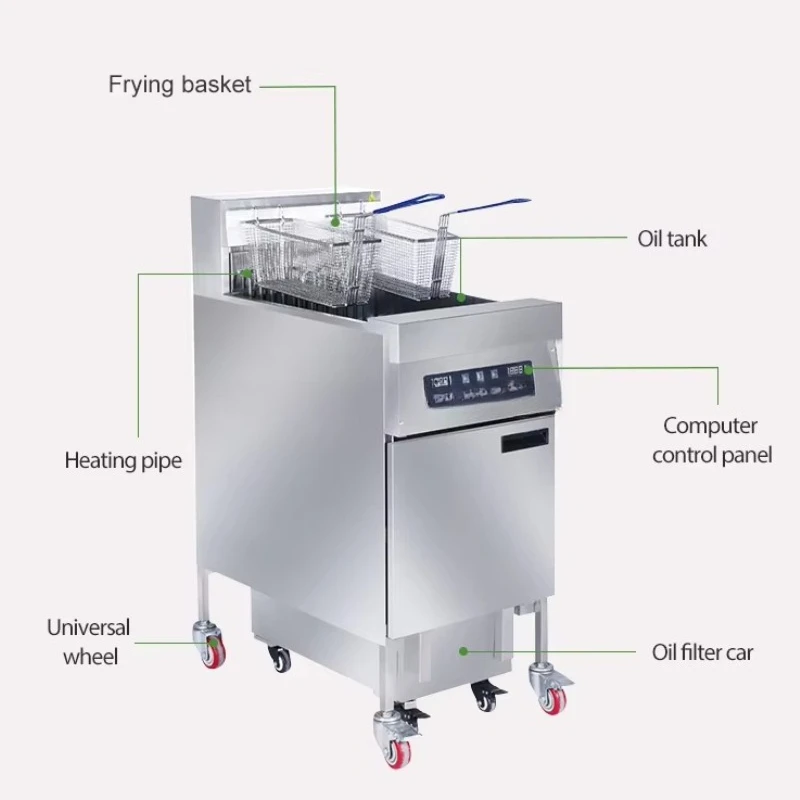 Customized Deep Fryer Low Noise Design Quiet Operation Comfortable Environment For Commercial Restaurant Kitchen Equipment