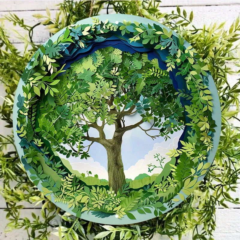 

Elegant Metal Doorplate, Tree Pattern, Anti-Graffiti and Fire Prevention, Durable and Weather-Resistant, Wall Art, Home Decor